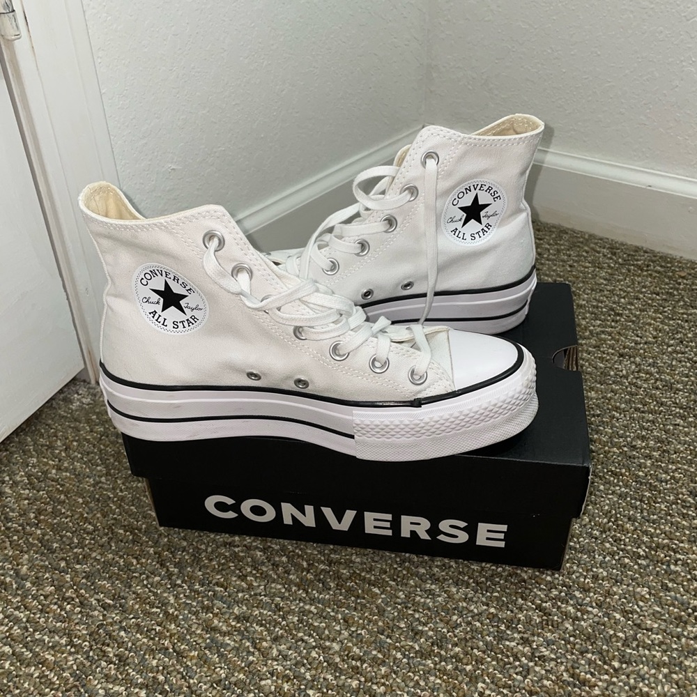High top white converse